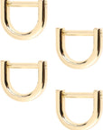 D-Rings Screw in Shackle Horseshoe U Shape D Ring DIY Leather Craft Purse Keychain Accessories for Strap 2Cm (Gold)
