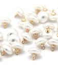 10Mm Mushroom Semicircle White Faux Pearl Buttons for Sewing, Shirts, Skirts, Wedding Dresses, Jewelry Decorations, DIY Crafts (40Pcs 10Mm(0.394Inch))