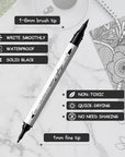 Black Paint Pen, 12 Pack Acrylic Paint Markers for Canvas, Wood, Stone, Ceramic