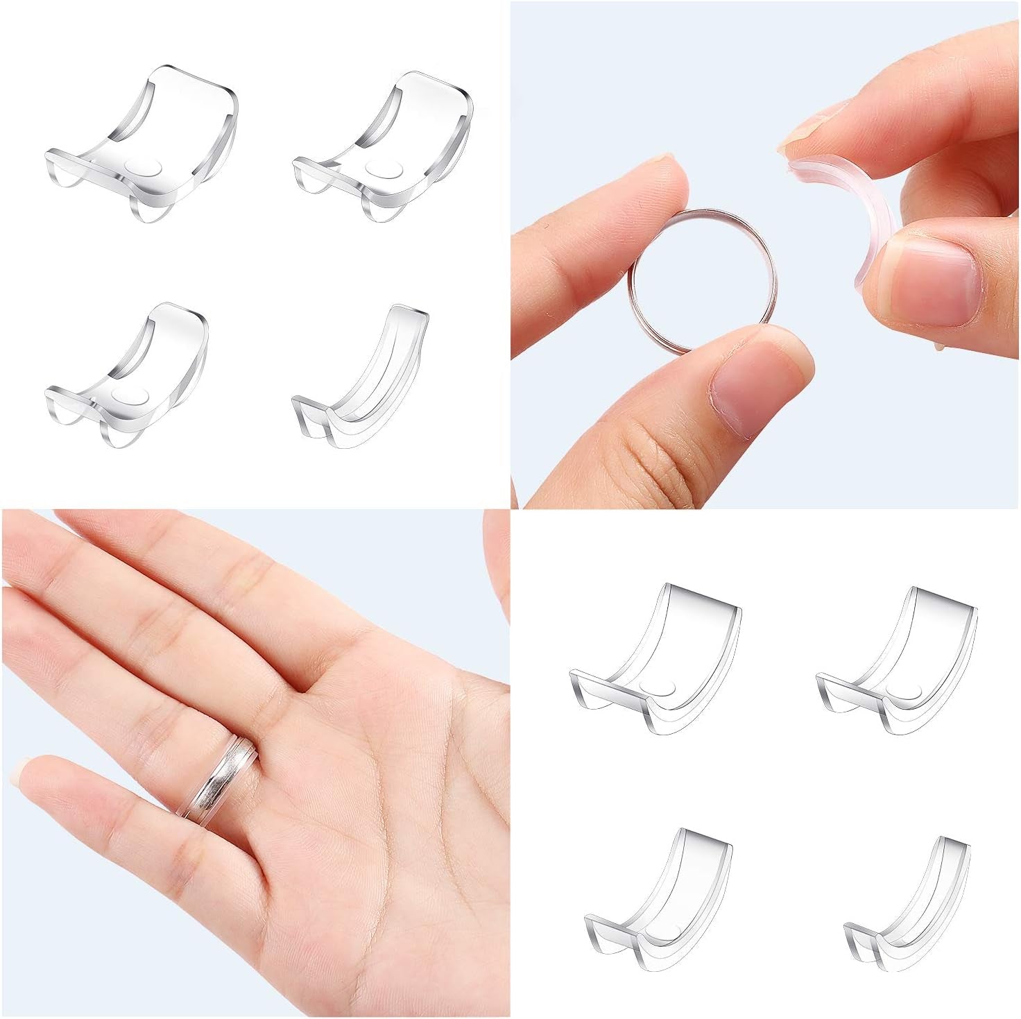 Ring Size Adjuster Invisible Ring with Double Sided Adhesive Tape Size Adjuster for Loose Rings Ring Adjuster Size Fit Any Rings Ring Guard Reducer