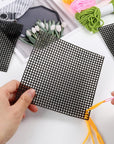 4 Pieces 7 Count Black Plastic Mesh Canvas Sheets for Embroidery, Acrylic Yarn Crafting, Knit Crochet Projects and Make Aquarium Dividers (10.5 X 13.5 Inch)