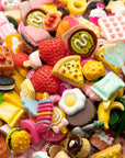 Slime Charms Food Cute Set - Mixed Lot Assorted Food Resin Flatback Cute Sets for DIY Crafts Making,Decorations,Scrapbooking,Embellishments,Hair Clip 25Pcs