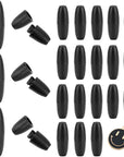 Breakaway Clasps for Necklaces, Plastic Bead Barrel Connectors 30 Sets Black Breakaway Safety Clasps for 2.5Mm Lanyards Perfect DIY Craft Accessories for Jewelry Making (30Sets Black)