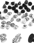 45 Pieces Pin Backs Locking Pin Keepers Locking Clasp Pin Backs Replacement with Blank Pins for Brooch Pins,Lapel Pins, Enamel Pins and Hat Pins