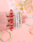 1610 PCS Glass Beads for Bracelets Jewelry Making, 24 Colors 8Mm 6Mm round Crystal Beads Bracelets Making Kits Suitable for DIY Crafts,Glass Beads for Bracelet Making Kits