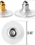 - Bullet Clutch Earring Backs with Pad, 76 Pcs, Gold & Silver, Rubber Earring Backings, Earring Backs for Studs, Earring Backs Replacements, Pierced Earring Backs, Earring Stoppers.