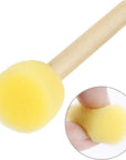 40 Pieces round Sponge Foam Brush Set Paint Sponge Brush Wooden Handle Foam Brush Sponge Painting Tools for Kids Painting Crafts (0.8 Inch)
