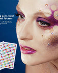 Rhinestone Stickers Self-Adhesive, 1141Pcs Gems for Crafts Bling Jewel Crystal Stickers for DIY Craft Nail Body Makeup Festival