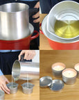 Candle Making Pouring Pot, 4 Pounds, Dripless Pouring Spout & Heat-Resisting Handle Designed Wax Melting Pot, Aluminum Construction Candle Making Pitcher