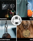 Flat Key Rings 1Inch/25Mm Metal Split Keyring for Keychain and Crafts Dog Tag Rings for Collar (60Pcs/Box)…