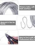 Aluminum Wire, 18 Gauge 328 FT Metal Wire Bendable Sculpting Aluminum Wire 1Mm for Crafts Jewelry Making Beading Floral (Silver)
