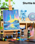 Color Change Acrylic Paint Set, 16 Colors Chameleon Colors Acrylic Paint in Bottles (60Ml/2Oz), Non-Toxic for Artists, Beginners and Kids on Rocks, Crafts, Canvas, Wood, Fabric, Ceramic