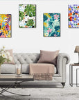6 Pack Flowers Paint by Numbers Kits for Adults Beginners, DIY Paint by Numbers for Adults on Canvas without Frame, Drawing Paintwork with Paintbrushes Oil Painting for Home Wall Decor 7.9X11.8Inch