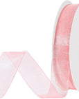 Pink Sheer Ribbon, 100 Yards 1 Inch Pink Organza Chiffon Tulle Ribbon for Gift Wrapping Crafts Flower Bouquet Wedding Invitation Party Home Decoration