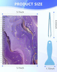 Reusable Sticker Book Collecting Album A5 Size 80 Sheets Sticker Collection Storage Book for Adults Release Paper Sticker Saver Holder Book with Tools (Purple)