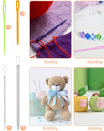 43 Pcs Yarn Needles Set, Assorted Yarn Needles Bent Tapestry Needle Weaving Needle Darning Needles Big Eye Blunt Knitting Needles with Stitch Markers for Knitting Crochet Kit