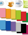 Solid Color Transfer Sheets, 8 Pcs 12"X 12" Plain Colors Pre-Printed Sublimation Paper for Heat Press Mug, DIY T- Shirts, Coasters Blanks