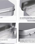 Metal Rectangular Empty Hinged Tins - Pack of 40 Silver Mini Portable Box Small Storage Kit & Home Organizer with Lids Craft Containers 3-1/2''X2-1/2''X4/5''