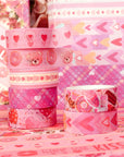 10 Rolls Valentine'S Day Washi Tape, Decorative Tape for Lovers Wedding Anniversary Bullet Journal, Planner, DIY Arts & Crafts, Scrapbooking (Sweet)