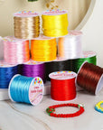 12 Rolls Nylon String for Bracelets, Satin Rattail Silk Cord Silky Beading String for Kumihimo, Braided Bracelets, Pendants Necklace, Macrame Craft, Keychains Lanyards, Jewelry Making