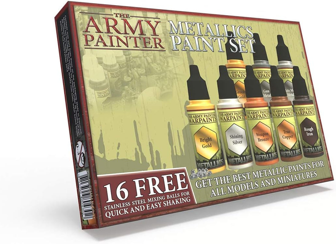 Metallic Paint Set-Hobby Acrylic Paint Set of 8 Metallic Acrylic Paint, 18Ml Dropper Bottles-Acrylic Hobby Paint Set of Acrylic Metallic Paint with Bright Gold Acrylic Paint Metallic