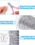 540 Feet Aluminum Wire, Bendable Craft Metal Wire 18 Gauge Flexible Beading Wire for Wreath Making Jewelry Making Floral (Silver, 1Mm)