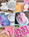 92OZ Silicone Mold Making Kit, Super Elastic Liquid Silicone Rubber for Mold Making, Fast Cure Translucent Platinum Silicone with 12 Mica Powder for Casting Resin Mold,Silicone Mold,Food Mold