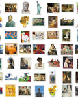 Oil Painting Stickers 104Pcs Retro Famous Paintings Art for Water Cup Backpack Lovely Present to Friends (Oil Painting)