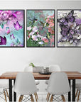6 Pack Diamond Painting Kits - 5D Diamond Art Kits Full Drill Diamond Painting Kits for Adults Kids Beginners, DIY Butterfly Hummingbird Flowers Diamond Painting Packs Home Wall Decor 11.8X15.7Inch