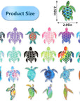 100 Pieces Summer Colorful Sea Turtle Stickers Sea Turtle Waterproof Vinyl Stickers Decal Ornament Sticker for DIY Laptop, Motorcycle, Bicycle, Luggage, Phone, Water Bottle, Skateboard