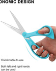 Scissors,  8" Multipurpose Heavy Duty Scissors, 12-Pack Ultra Sharp Scissors All Purpose Comfort-Grip Scissors for School Office Home Sewing Fabric Craft Supplies, Right/Left Handed.