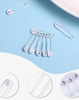 120Pcs Safety Pins, 19Mm Mini Safety Pins for Clothes Metal Safety Pin for Clothing Sewing Handicrafts Jewelry Making (White)