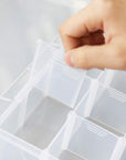 Adjustable 15-Compartment Grid Slot Plastic Storage Box Jewelry Bead Tool for Washi Tape, Art Supplies and Sticker Container Organizer Case