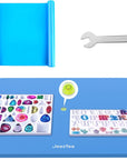 Resin Leveling Table, 16" X 12" Adjustable Resin Table with Silicone Mat, Resin Accessories, Multipurpose Leveling Table for Resin Molds, Paint Projects, Acrylic Pouring Tool (Blue)