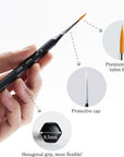 ARTIFY Miniature Drybrush Paint Brush Set: 14-Piece round Small Detail Model Paintbrushes, Thin Mini Tiny Micro Paint Brushes for Miniature Painting