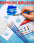 Paint Set – Mini Canvas Acrylic Painting Kit with Wood Easel, Canvases, Paint, Brushes & More