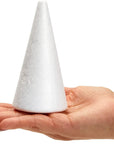 24 Pack Foam Cones for Crafts, DIY Art Projects, Handmade Gnomes, Trees, Holiday Decorations (2 X 4 In, White)