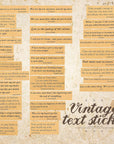 50 Sheets Talk Scrapbook Stickers Vintage Aesthetic Quote Stickers Phrases Words Scrapbooking Stickers for DIY Crafts Journaling Supplies Art Junk Journal Collage Album Embellishment