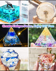 Large Resin Molds,Resin Flower Preservation Molds with Hexagon Square Large Epoxy Molds,Cube Sphere Pyramid Regular Silicone Molds for Resin,Wedding Bouquet Keepsakes,Bookend,Home Décor