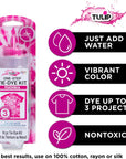 One-Step Tie-Dye Kit  Fabric Dye Open Stock 21544 Fdy Opstk Fuchsia 3/36, as Detailed