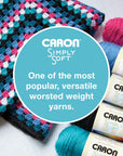 Simply Soft Blackberry Yarn - (Pack of 3) of 170G/6Oz - Acrylic - 4 Medium (Worsted) - Knitting/Crochet