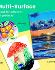 Gouache Paint Sets for Artists, Adults & Kids - 36 Gouche Tubes (0.4Oz, 12Ml), 10 Painting Brushes, Knife, Sponge & Palette - Guache Watercolor Paint in Classic, Pastel & Metallic Colors