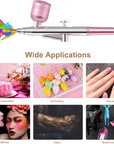 Cordless Airbrush Set - Portable Rechargeable Airbrush Kit with Compressor, Auto Handheld Air Brush Gun Sets for Makeup, Nail Art, Cake Decor, Model Painting, Barber, Tattoo