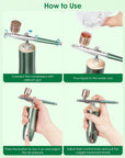 Airbrush Kit with Compressor, Rechargeable Portable Cordless Air Brush Set, Handheld Airbrush Gun Set for Nail Art, Makeup, Painting, Cake Decor