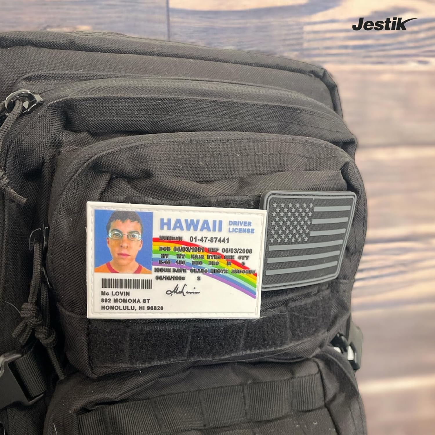 Mclovin Superbad PVC Patch - Funny Meme Patches, Humorous Military Tactical Morale Patch with Hook and Loop Fastener, Cute Patches for Backpacks, Military Uniforms, Jeans, Jackets, Vests, Hats & More