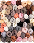 96Pcs 10.4 Oz Needle Felting Wool- 48 Colorful Nature Fibre Wool Yarn Roving Needle Felting Hand Spinning for Wool Felting Yarn Supplies DIY Craft Materials, 3G/Pack
