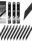 Detail Craft Knife Blades (30 Pcs) - 30 Degree Snap-Off Utility Knife Blade - Art, Craft, Model Making (Ultra Sharp Black)