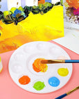 15 Pack Paint Tray Palettes for Kids, Plastic White Palettes for Students, Paint Holder, Paint Supplies