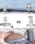32 Sets Jeans Buttons Replacement, 17 Mm and 20 Mm No-Sew Removable Metal Buttons Replacement Repair Combo Thread Rivets and Screwdrivers in Storage Box, Women and Men'S Jeans Clothing Supplies