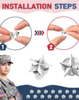 60 Pieces Star Badge Lapel Pin Veterans Day Star Pins for Backpacks Star Badge Pins Military Award Pins Labor Day 4Th of July Memorial Day Stars Brooches